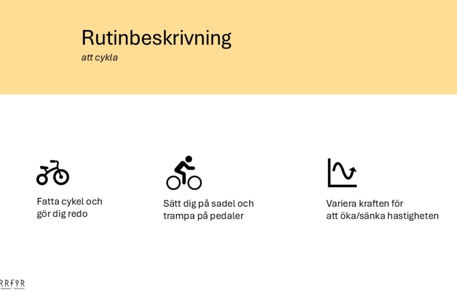 Rutinbeskrivning av att cykla